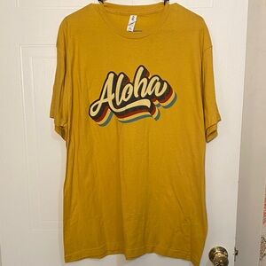 Tultex Aloha Graphic Tee - Mustard